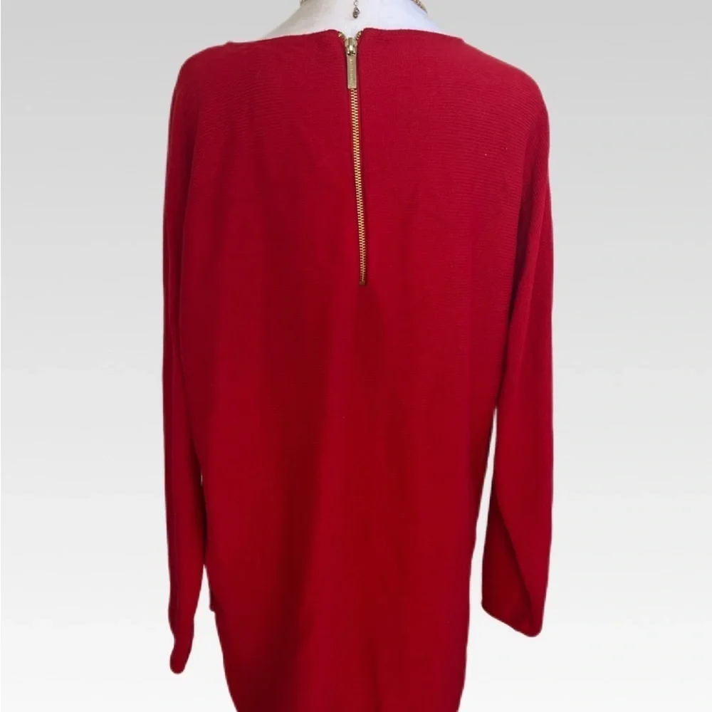 Michael Kors Vibrant Red Knit Sweater size XL